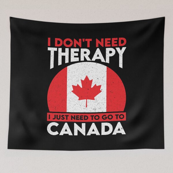 Item preview, I Don't Need Therapy I Just Need To Go To Canada: Canada Pride Home Calling - Vintage Flag Canadian designed and sold by Adexyl.