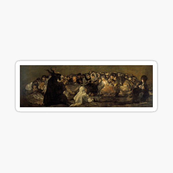 Witches' Sabbath (The Great He-Goat) by Francisco Goya Sticker
