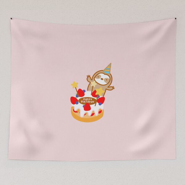 Item preview, Cute Birthday Cake Sloth designed and sold by theslothinme.