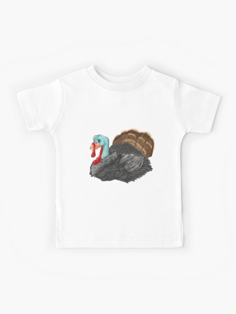 Turkey Silhouette with Pattern 2-6 Years Old Children Short-Sleeved Tee Shirt