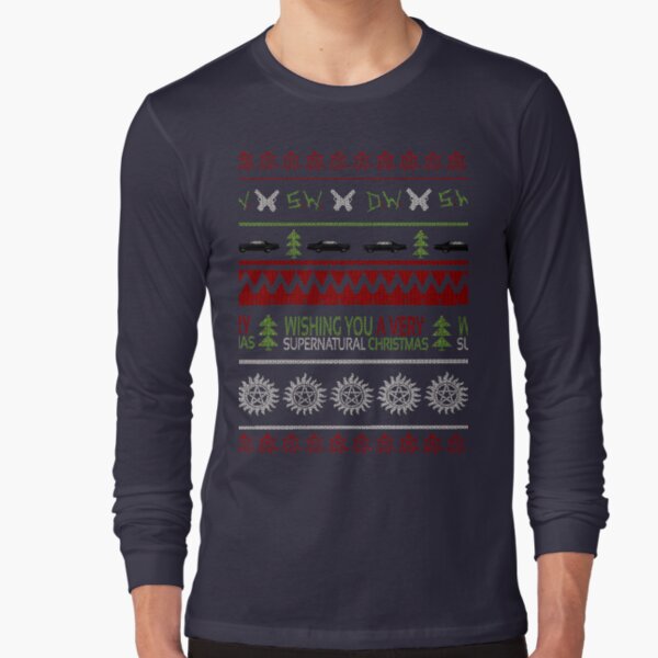 Supernatural Christmas Sweater Long Sleeve T-Shirt