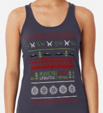 Übernatürlicher Weihnachts-Pullover Racerback Tank Top