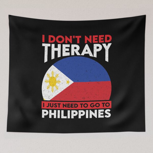 Item preview, I Don't Need Therapy I Just Need To Go To Philippines: Philippines Pride Home Calling - Vintage Flag Filipino designed and sold by Adexyl.