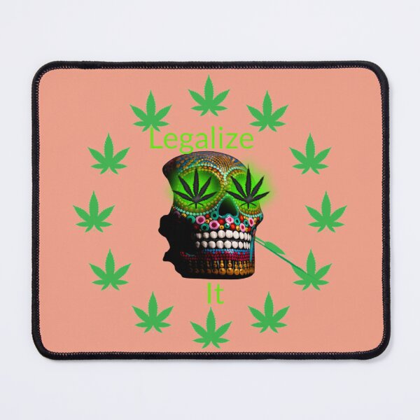 Item preview, Legalize it, Weed Marijuana Skull Smoking. designed and sold by BestDesignbySof.