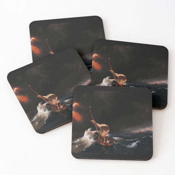Item preview, Christ in the Storm on the Sea of Galilee by Ludolf Backhuysen Remastered Xzendor7 Classical Art Old Masters Reproductions designed and sold by Xzendor7 Digital Art Creations.