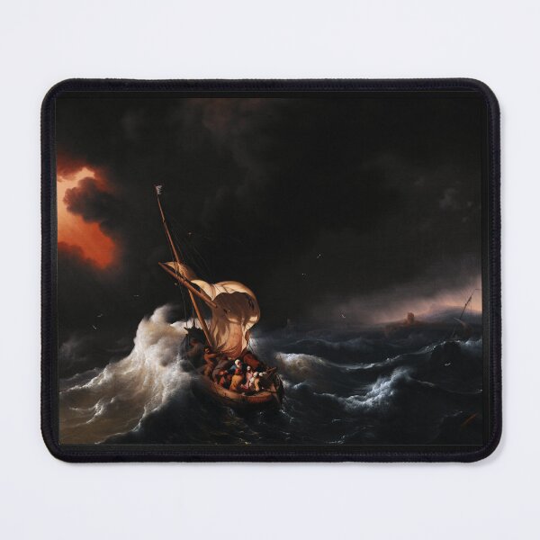 Item preview, Christ in the Storm on the Sea of Galilee by Ludolf Backhuysen Remastered Xzendor7 Classical Art Old Masters Reproductions designed and sold by Xzendor7 Digital Art Creations.