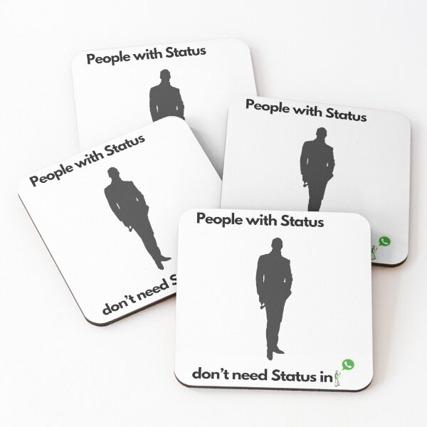 Item preview, People with status don’t need status in WhatsApp designed and sold by exclusivebucket.