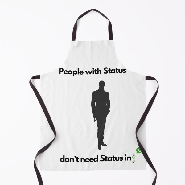Item preview, People with status don’t need status in WhatsApp designed and sold by exclusivebucket.