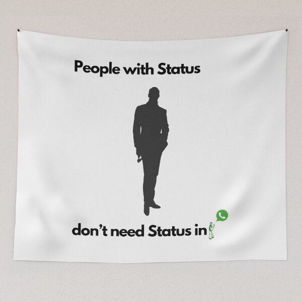Item preview, People with status don’t need status in WhatsApp designed and sold by exclusivebucket.