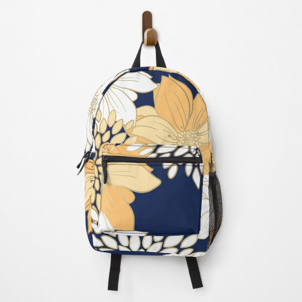 Item preview, Yellow and Gold Floral Garden on Navy Blue designed and sold by meggydesigns.
