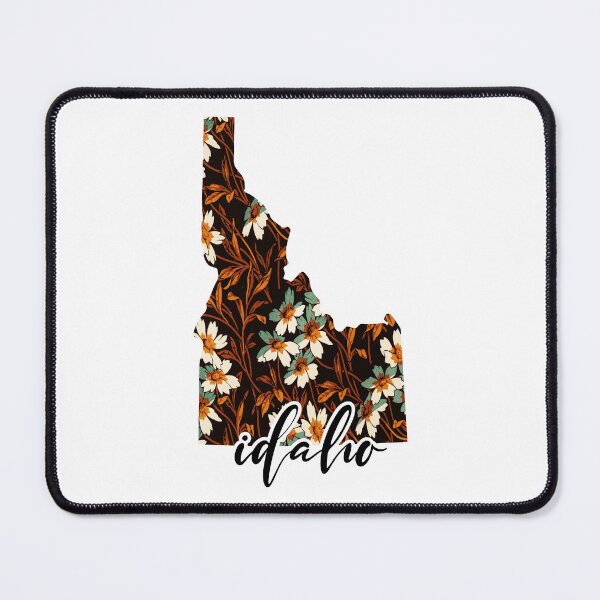 Item preview, Floral Map of USA States Idaho - Map of Idaho designed and sold by AmethystMurad.