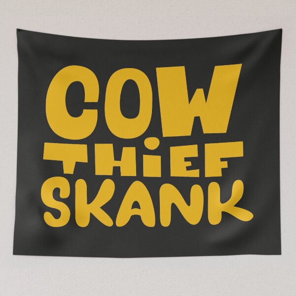 Item preview, Cow thief skank - dub reggae anthem, typography designed and sold by Boogosh.