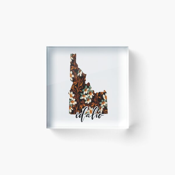 Item preview, Floral Map of USA States Idaho - Map of Idaho designed and sold by AmethystMurad.
