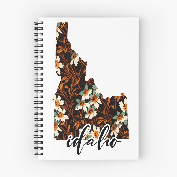Item preview, Floral Map of USA States Idaho - Map of Idaho designed and sold by AmethystMurad.