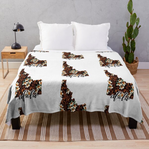 Item preview, Floral Map of USA States Idaho - Map of Idaho designed and sold by AmethystMurad.
