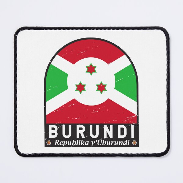 Item preview, Burundi Flag Emblem Distressed Vintage designed and sold by KrisSidDesigns.
