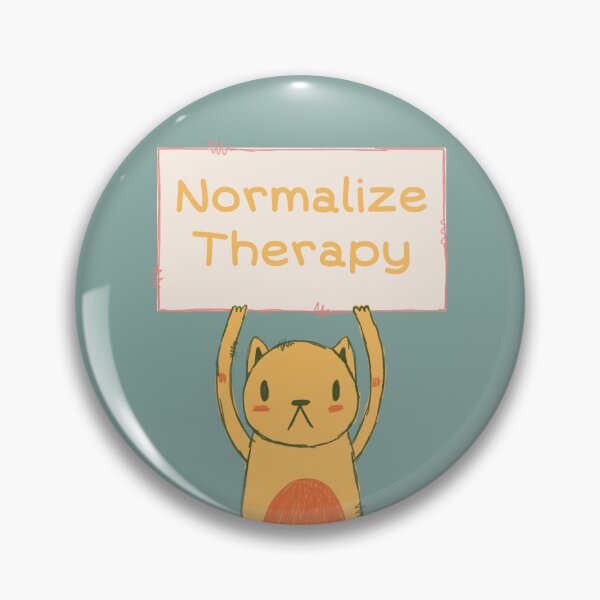 Item preview, Normalize Therapy mental health awareness cat  designed and sold by Allison Scianna.