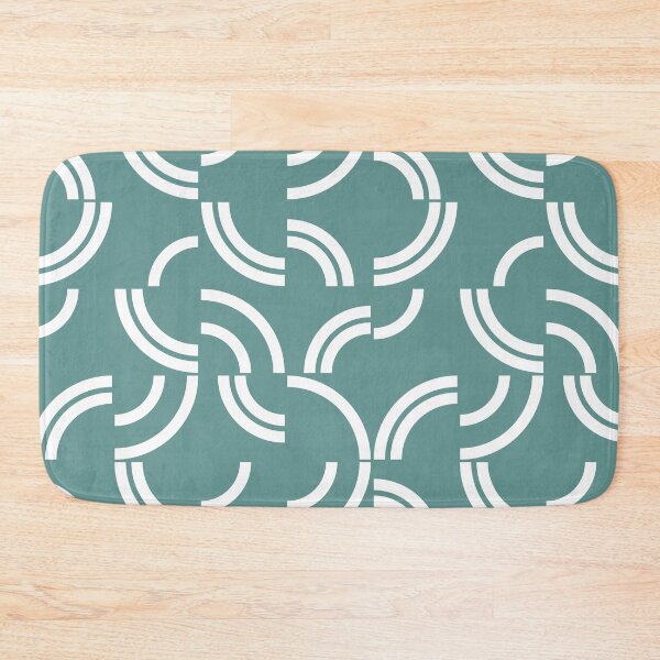 Item preview, White curves on turquoise background designed and sold by BattaAnastasia.