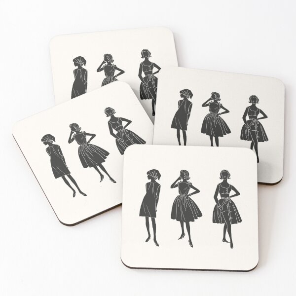 Item preview, Vintage Summer Fashion Silhouette Fashion Drawing designed and sold by MariOyama.