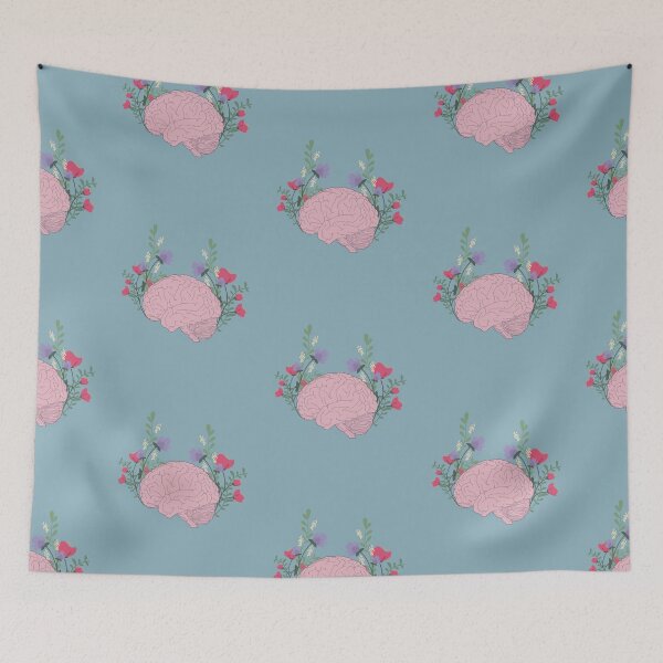 Item preview, Human brain with flowers  designed and sold by Preslava Genova.
