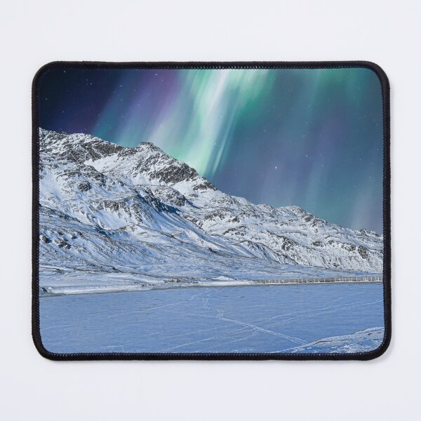 Item preview, beauty mountains full of snow with the northern lights designed and sold by ImRotem.