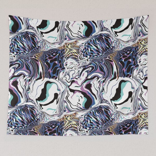 Item preview, Purple paint cells-abstract art designed and sold by SisterlyLove.