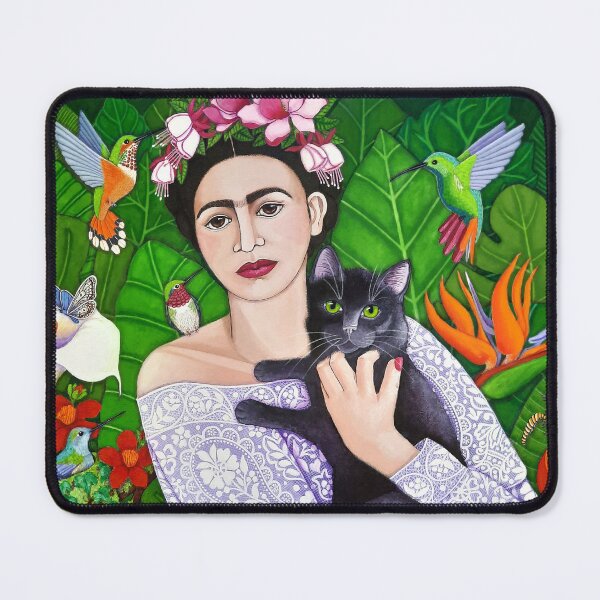 Item preview, Frida with her cat designed and sold by Madalena Lobao-Tello.