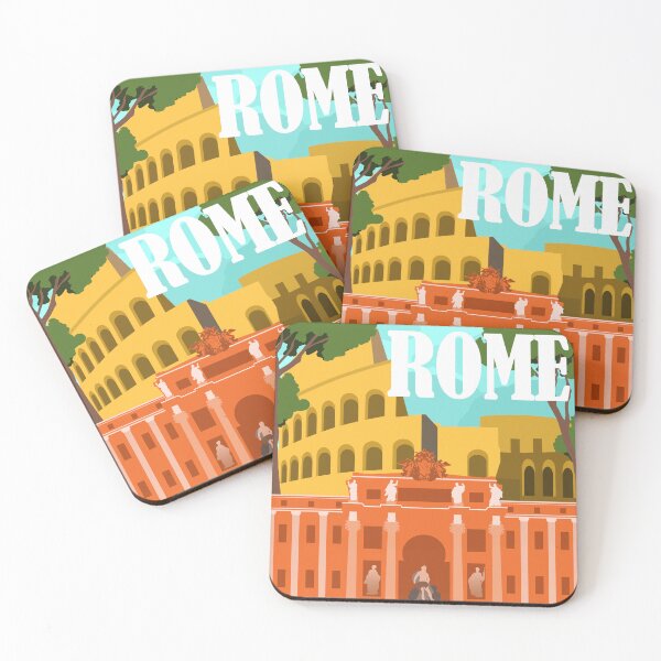 Item preview, ROME - Italy traveling city view art postmark designed and sold by enchantedrealm.