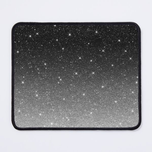Item preview, Black Silver Grey Sparkle Ombre Glitter designed and sold by ColorFlowArt.