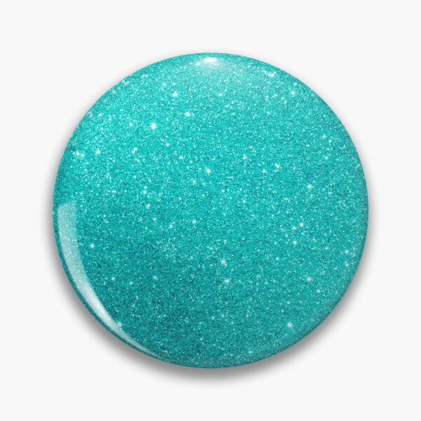 Robin's Egg Blue Silver Glitter drips Pin