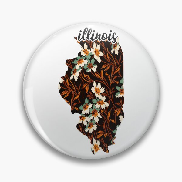 Artikelvorschau, Blumenkarte der US-Bundesstaaten Illinois - Karte von Illinois entworfen und verkauft von AmethystMurad.