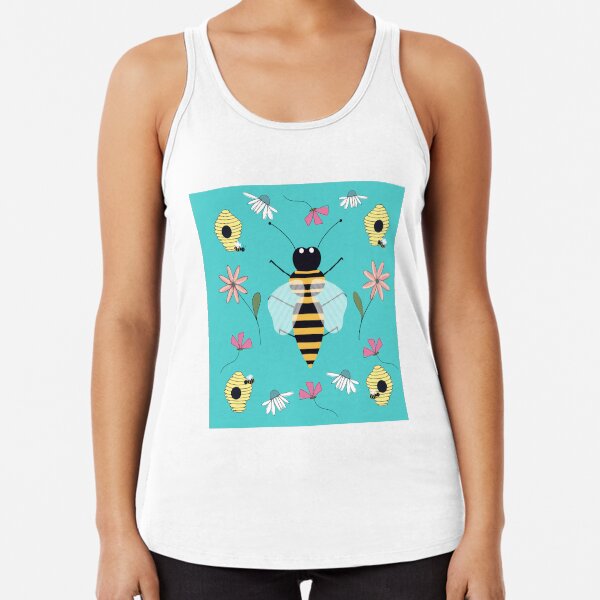 Bee Happy Racerback Tank Top
