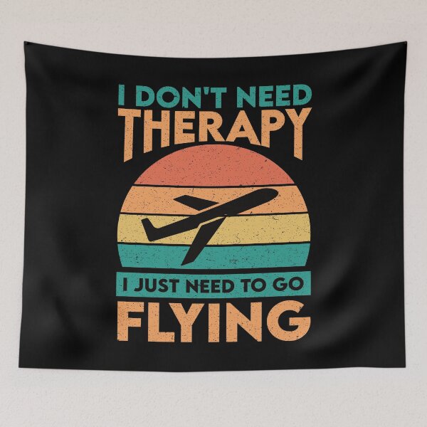 Item preview, I Don't Need Therapy I Just Need To Go Flying: Retro Airplane Lover - Pilot Aviator designed and sold by Adexyl.