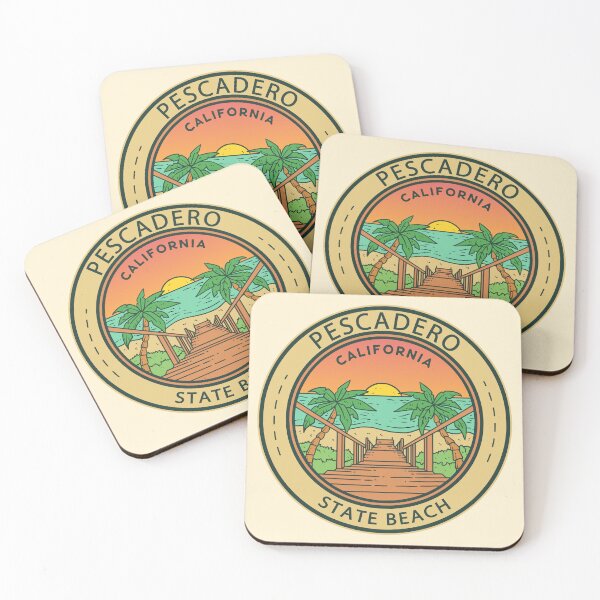 Item preview, Pescadero State Beach California Circle Badge designed and sold by KrisSidDesigns.
