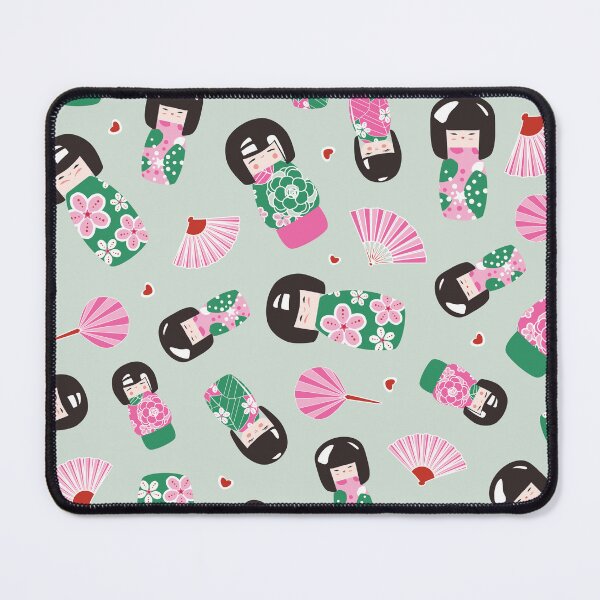 Item preview, Japanese Kokeshi Dolls and Fans designed and sold by Pink Pineapple Works.
