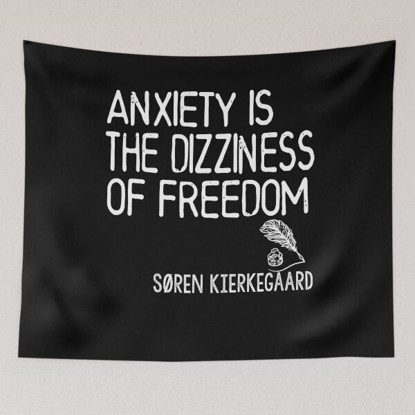 Item preview, Søren Kierkegaard - Anxiety is the dizziness of freedom designed and sold by Heddar Badreddine.