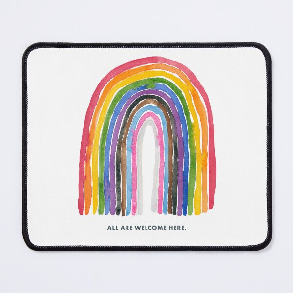 Item preview, All Are Welcome Here Rainbow designed and sold by Laura Jane Kirton.