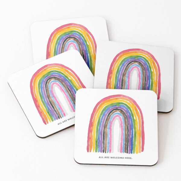Item preview, All Are Welcome Here Rainbow designed and sold by Laura Jane Kirton.