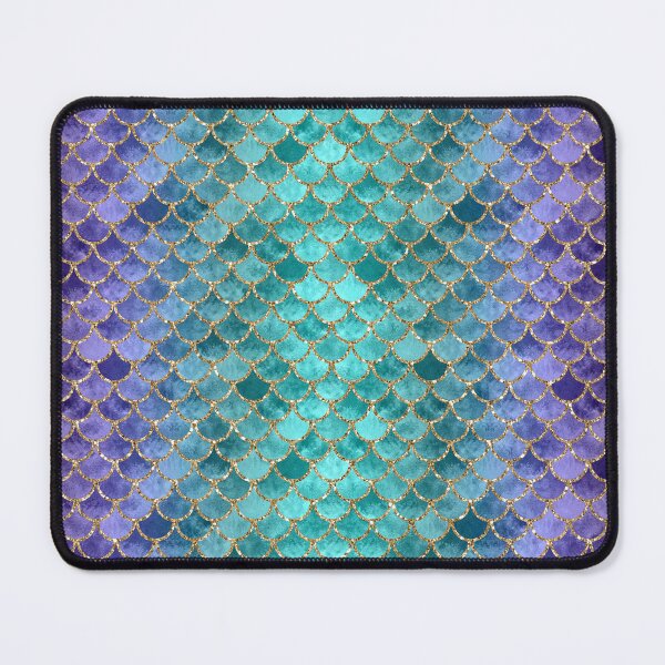 Item preview, Blue Mermaid Fish Scales vertical designed and sold by artlovepassion.