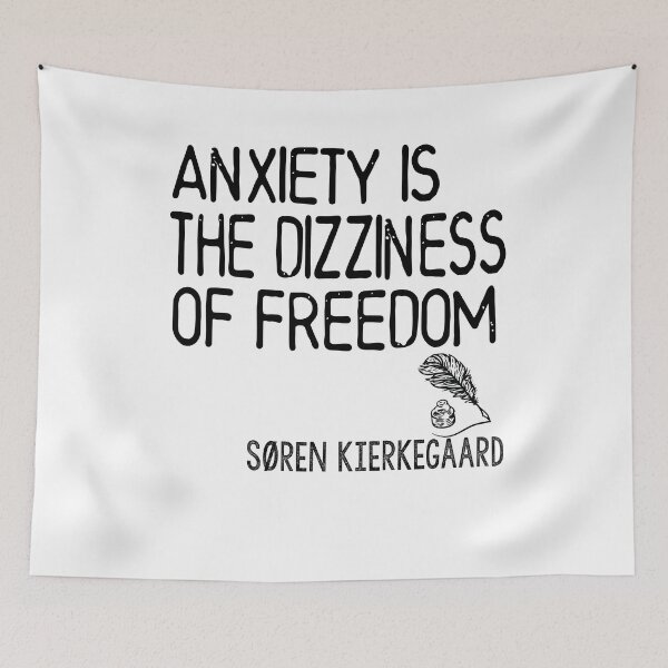 Item preview, Søren Kierkegaard - Anxiety is the dizziness of freedom designed and sold by Heddar Badreddine.