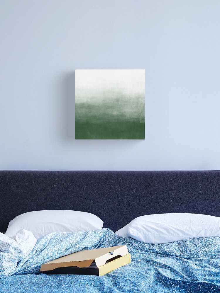 Ombre Paint Color Wash (sage green/white) Canvas Print for Sale
