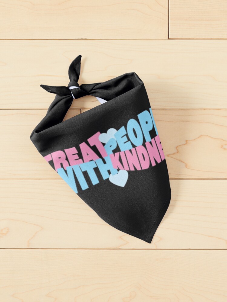 Alternate view of pink and blue tpwk Pet Bandana