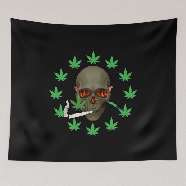 Item preview, Weed Marijuana Skull Smoking. designed and sold by BestDesignbySof.