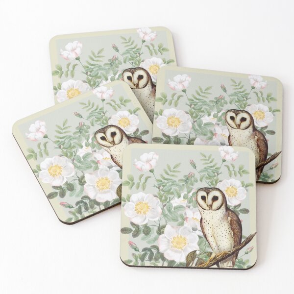 Item preview, Owl in the Wild Roses designed and sold by ZinZoe.