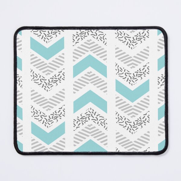 Item preview, Turquoise Grey Memphis Style Chevrons designed and sold by Pink Pineapple Works.