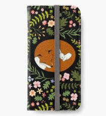Freundschaft Fox-Rabbit_BgBlack iPhone Flip-Case/Hülle/Skin