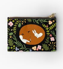Friendship Fox-Rabbit_BgBlack Studio Pouch