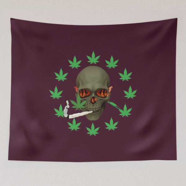 Item preview, Weed Marijuana Skull Smoking. designed and sold by BestDesignbySof.