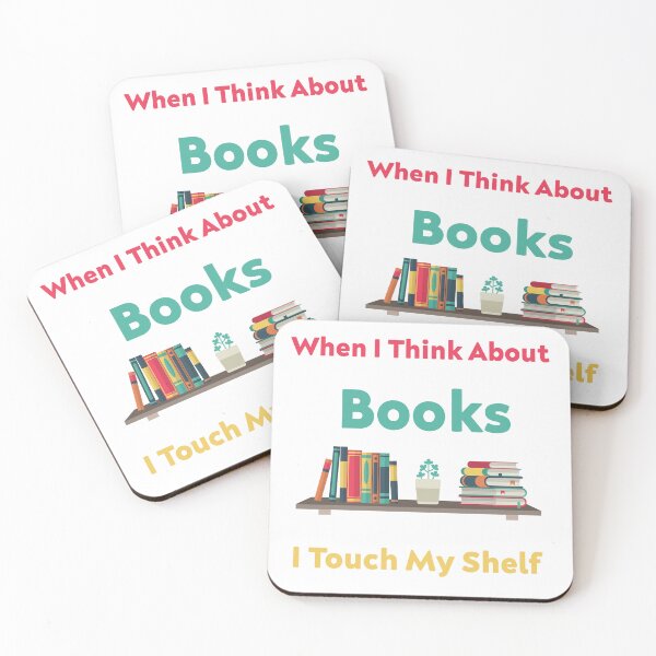 Item preview, When I Think About Books I Touch My Shelf - Funny Book Lover designed and sold by Cute Shark.