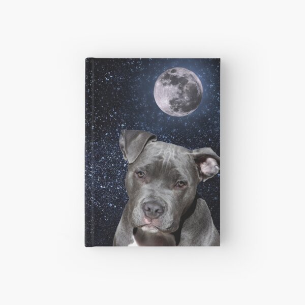 Aperçu de l'œuvre Pitbull Terrier et lune créée et vendue par Erika Kaiseršot.
